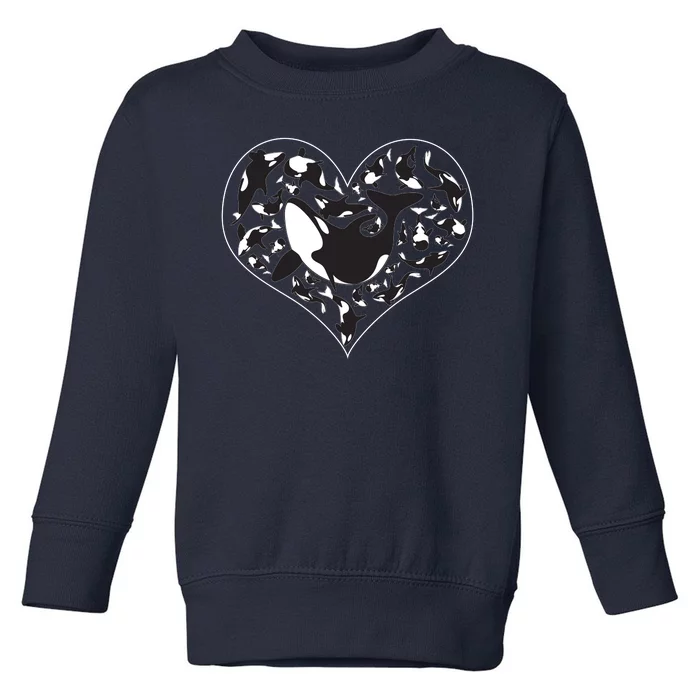 Orca Killer Whale Love Toddler Sweatshirt