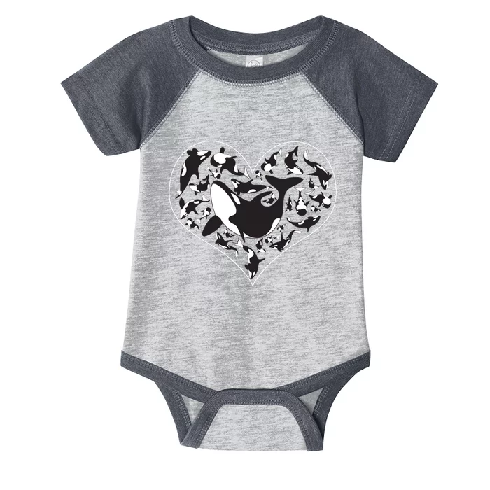 Orca Killer Whale Love Infant Baby Jersey Bodysuit