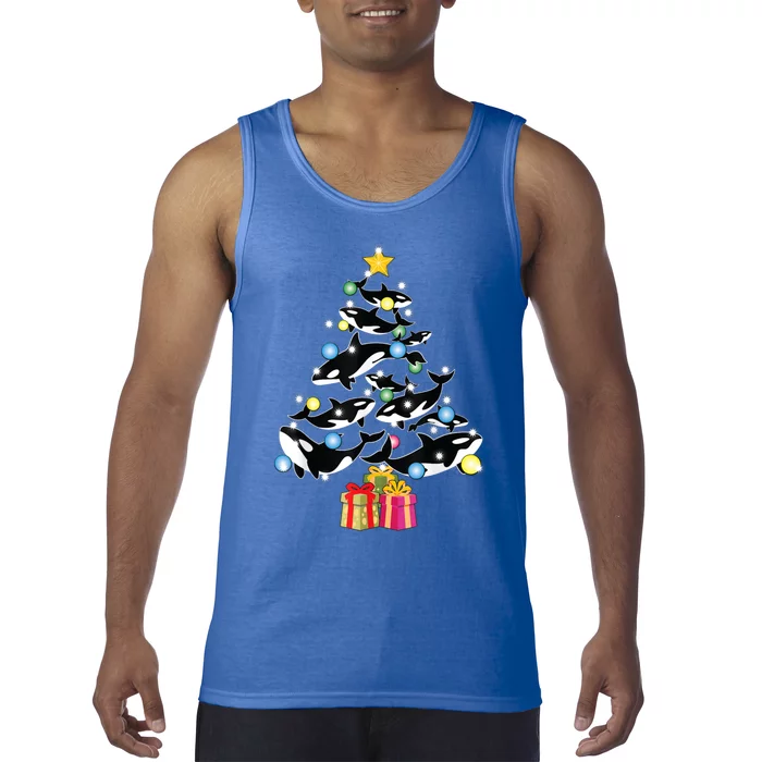 Orca Killer Whale Christmas Tree Orca Whales Lover Gift Tank Top