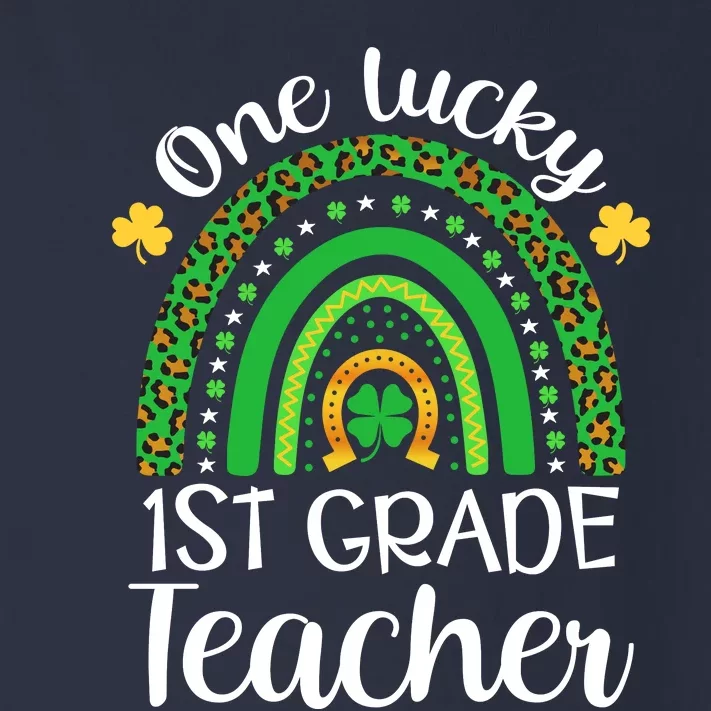 One Lucky 1st Grade Teacher St Patricks Day Teacher Rainbow Graphic Plus Size Toddler Long Sleeve Shirt