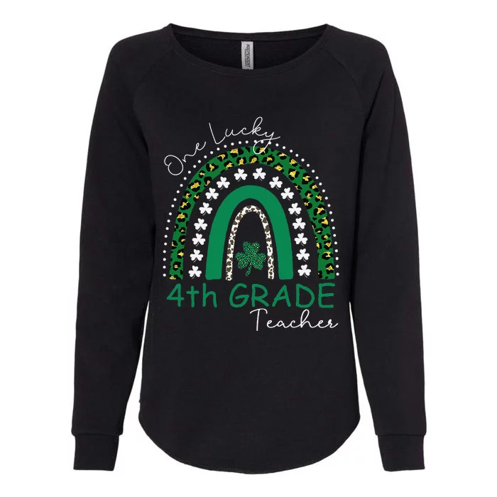 One Lucky 4th Grade Teacher St. Patrick's Day 2022 Women's Womens California Wash Sweatshirt