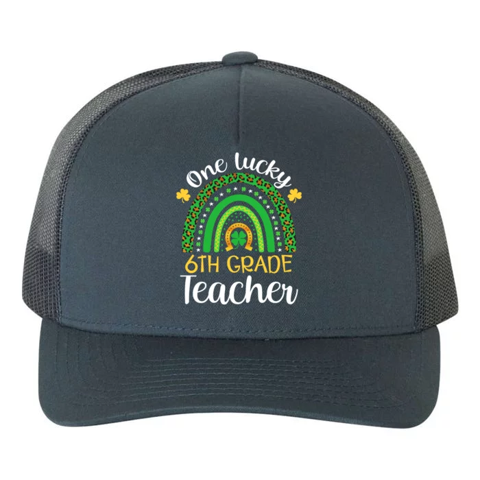 One Lucky 6th Grade Teacher St Patricks Day Teacher Rainbow Graphic Plus Size Yupoong Adult 5-Panel Trucker Hat