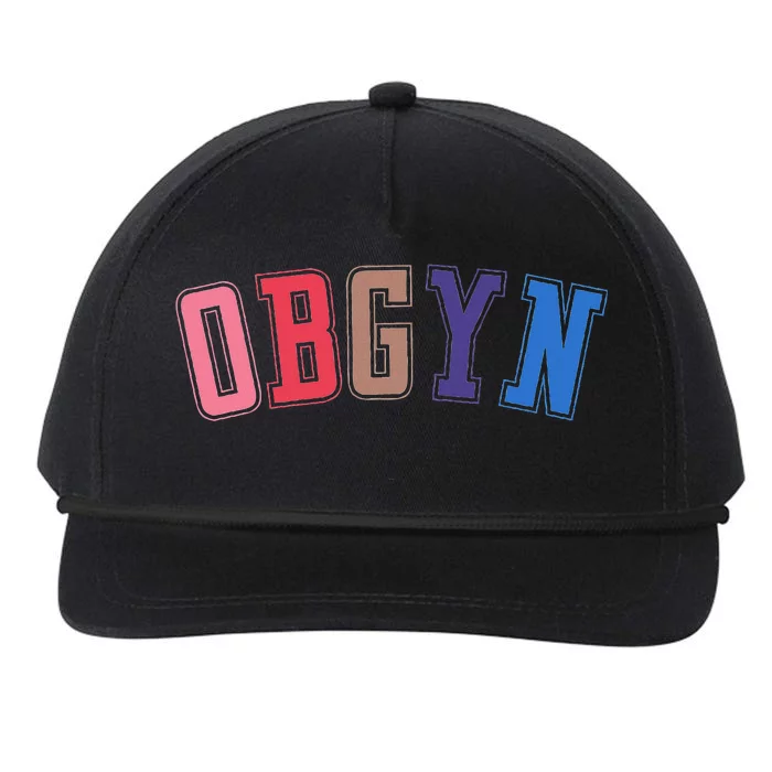 Obgyn Labor And Delivery Nurse Ob Gyn Squad Rn Nurse Snapback Five-Panel Rope Hat