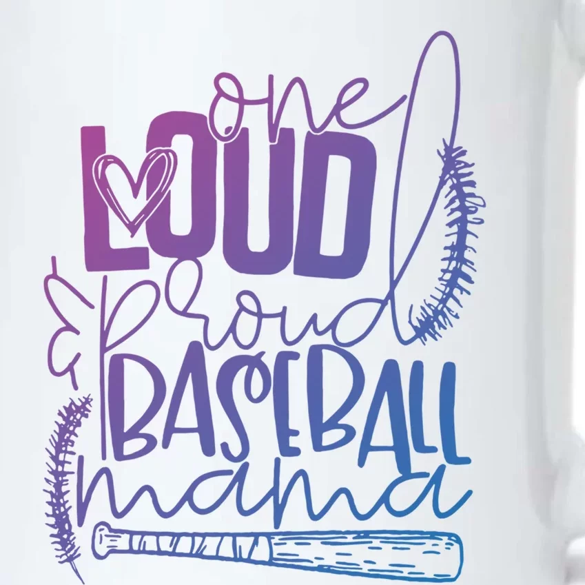 One Loud And Proud Baseball Mama Gift Black Color Changing Mug