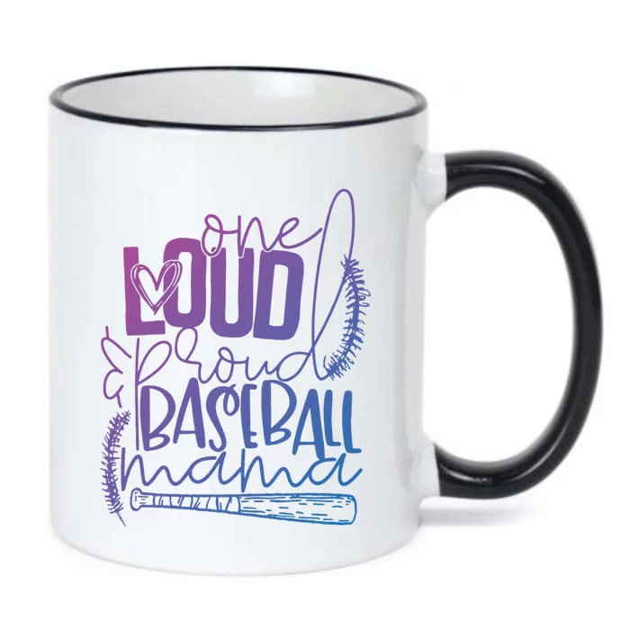 One Loud And Proud Baseball Mama Gift Black Color Changing Mug