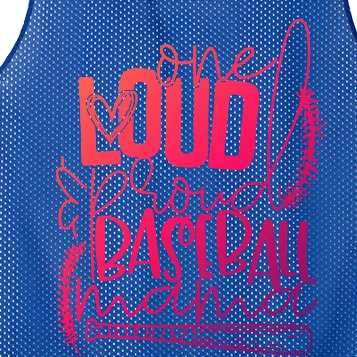 One Loud And Proud Baseball Mama Gift Mesh Reversible Basketball Jersey Tank