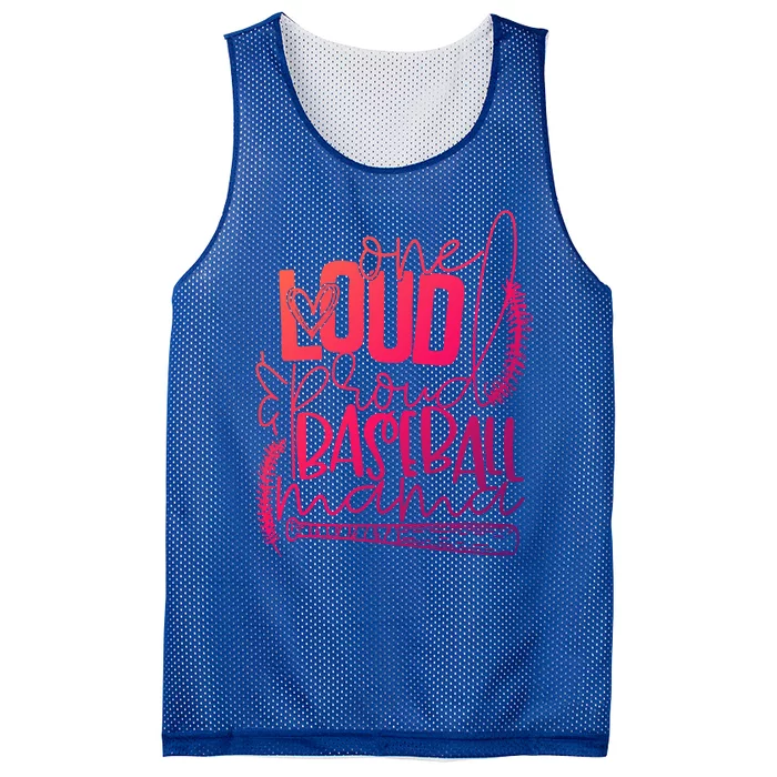 One Loud And Proud Baseball Mama Gift Mesh Reversible Basketball Jersey Tank