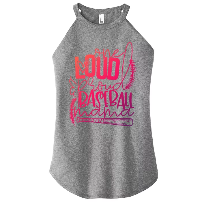 One Loud And Proud Baseball Mama Gift Women’s Perfect Tri Rocker Tank