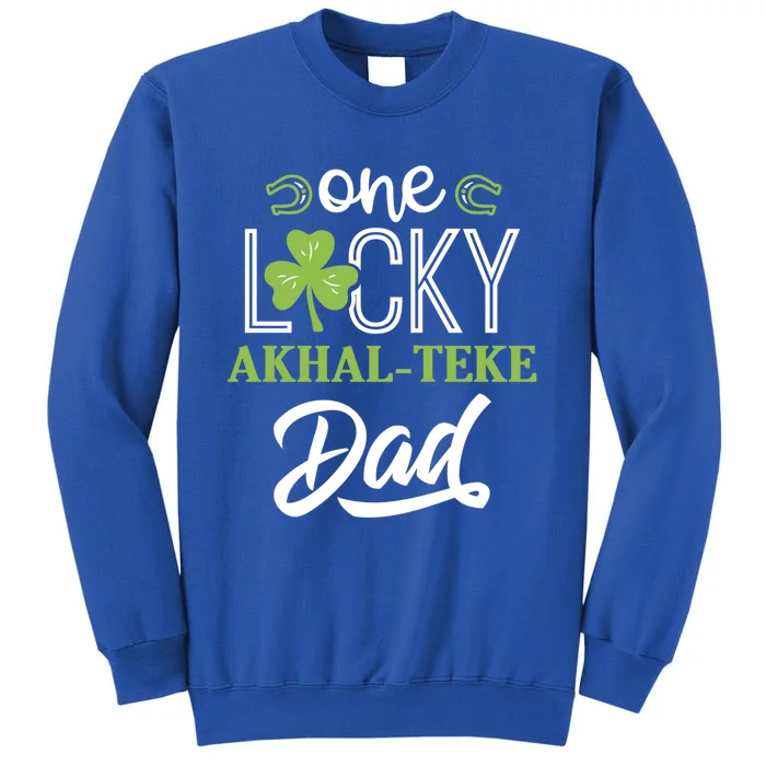 One Lucky Aaaaaaaaaaaaaaaa Horse Dad Irish Horseback Riding Gift Tall Sweatshirt