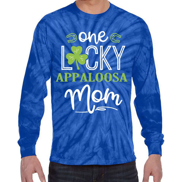 One Lucky Appaloosa Horse Mom Irish Horseback Riding Gift Tie-Dye Long Sleeve Shirt