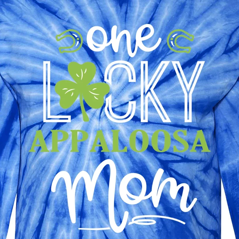 One Lucky Appaloosa Horse Mom Irish Horseback Riding Gift Tie-Dye Long Sleeve Shirt