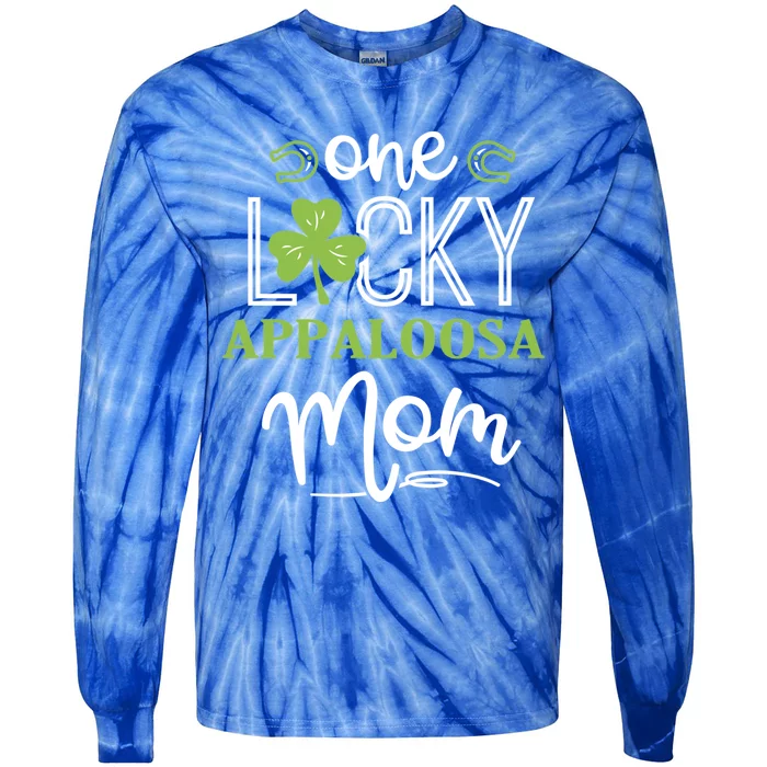 One Lucky Appaloosa Horse Mom Irish Horseback Riding Gift Tie-Dye Long Sleeve Shirt