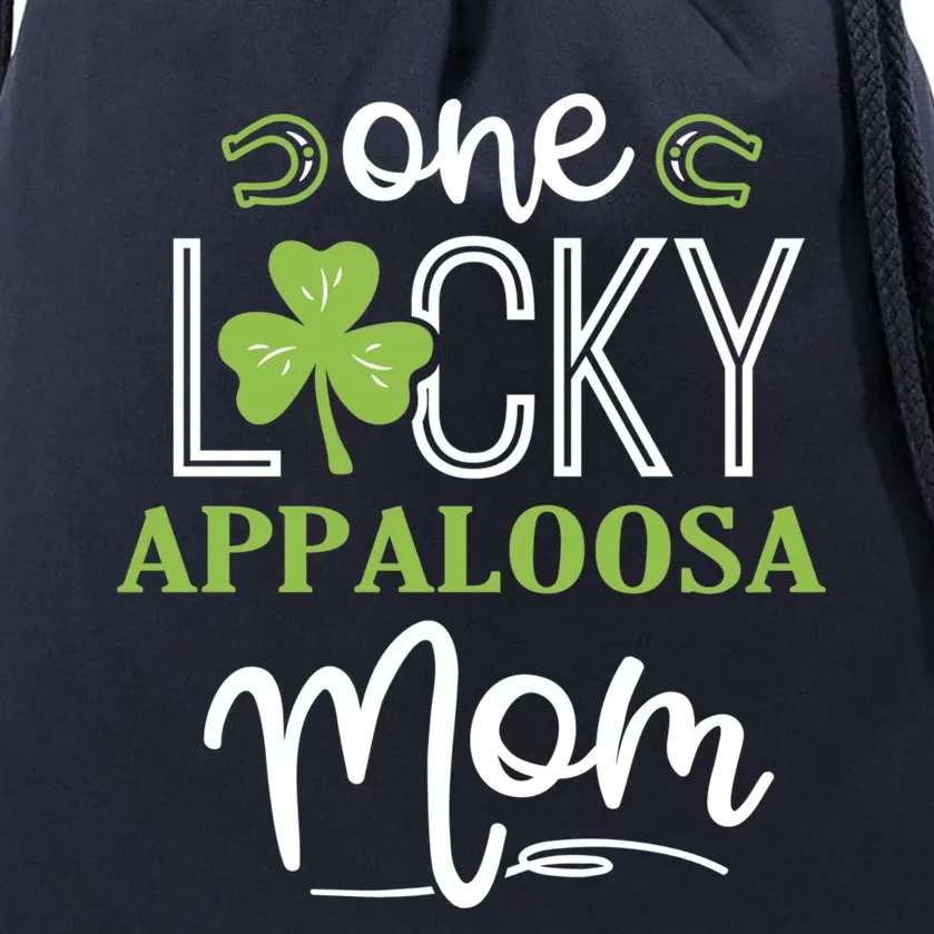 One Lucky Appaloosa Horse Mom Irish Horseback Riding Gift Drawstring Bag