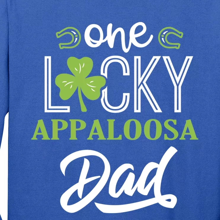 One Lucky Appaloosa Horse Dad Irish Horseback Riding Gift Long Sleeve Shirt