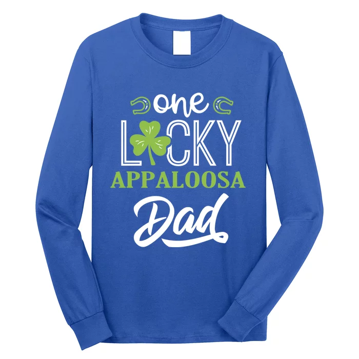 One Lucky Appaloosa Horse Dad Irish Horseback Riding Gift Long Sleeve Shirt