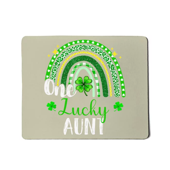 One Lucky Aunt Leopard Print Rainbow St Patrick’s Day Mousepad