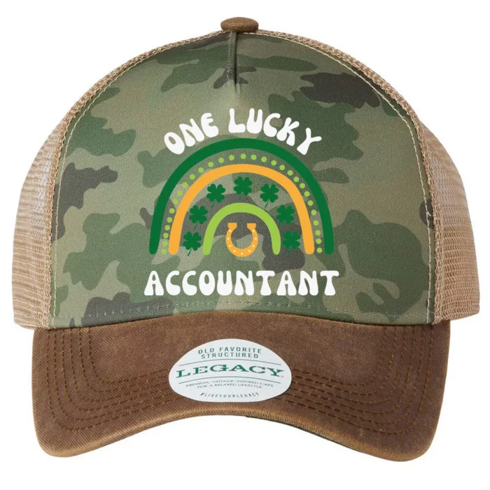 One Lucky Accountant St Patrick's Day Irish Accounting Cute Legacy Tie Dye Trucker Hat