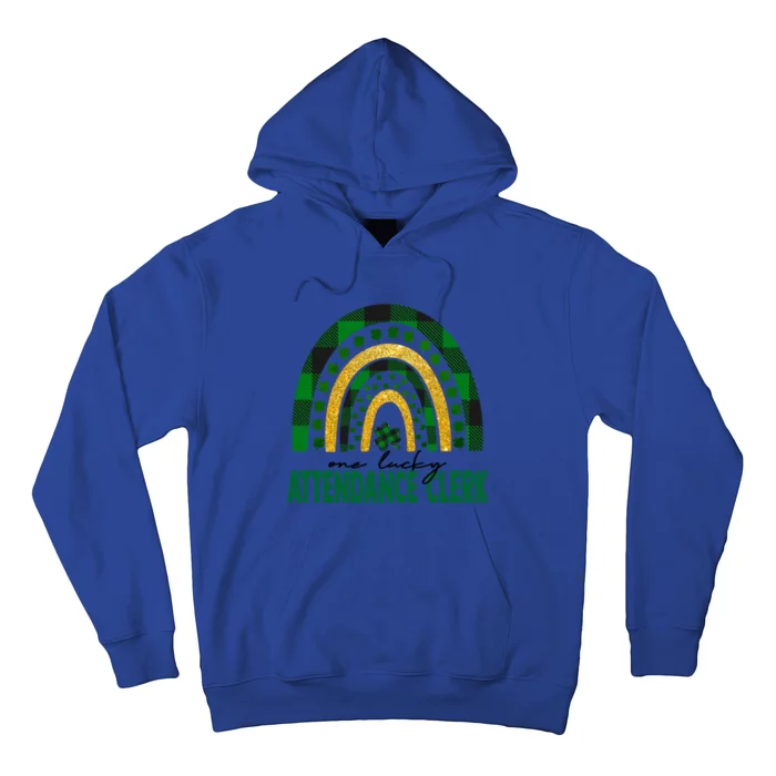 One Lucky Attendance Clerk Rainbow St Patricks Day Gift Hoodie