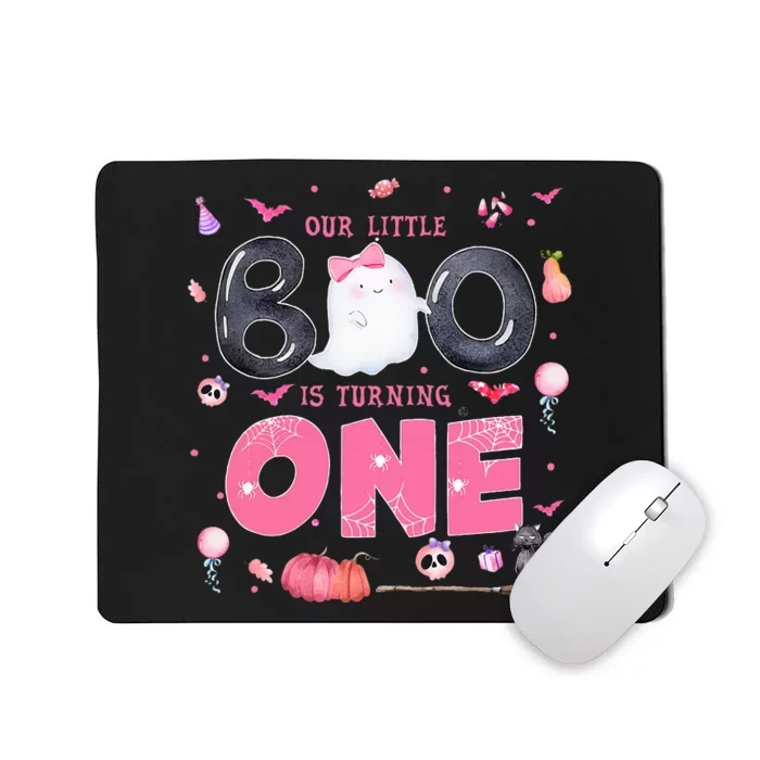 Our Little Boo Is Turning One 1st Birthday Outfit Girl Mousepad