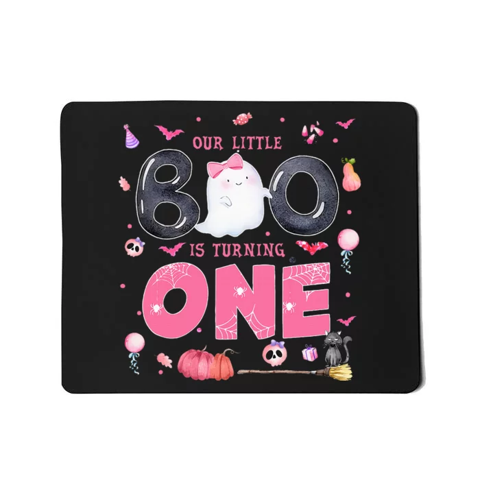 Our Little Boo Is Turning One 1st Birthday Outfit Girl Mousepad