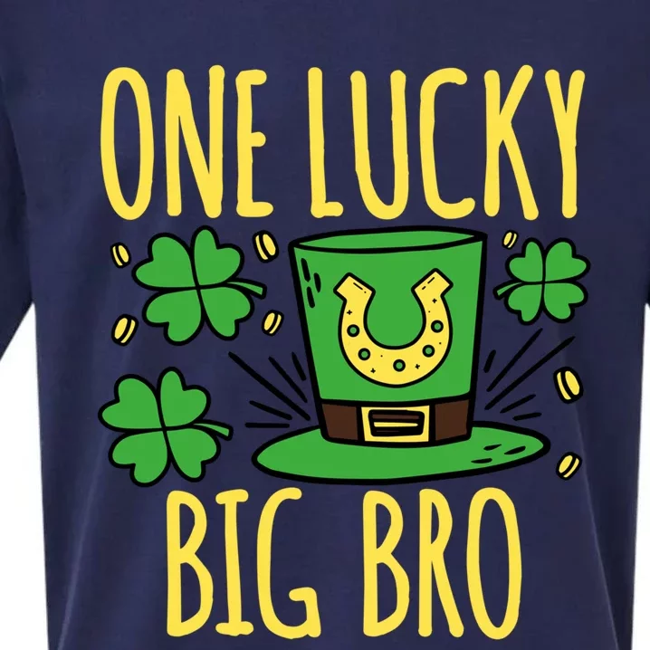 One Lucky Big Bro St Patrick's Day Lucky Big Bro Cute Gift Sueded Cloud Jersey T-Shirt