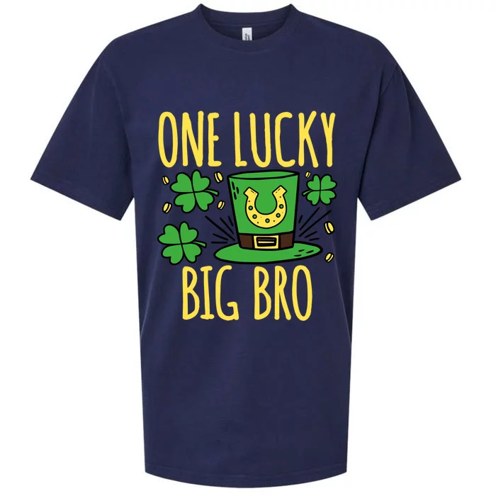 One Lucky Big Bro St Patrick's Day Lucky Big Bro Cute Gift Sueded Cloud Jersey T-Shirt