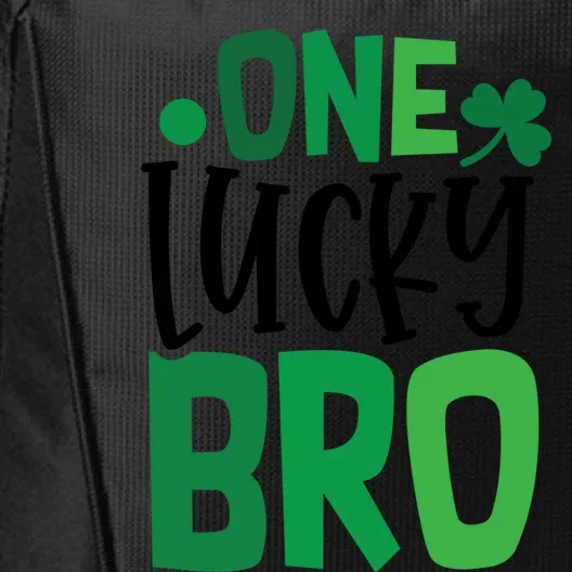 One Lucky Bro Clover Shamrock Irish Ireland Gift City Backpack