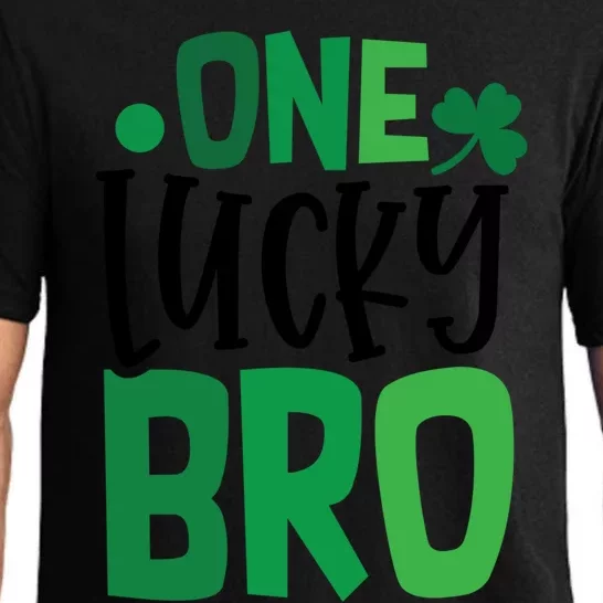 One Lucky Bro Clover Shamrock Irish Ireland Gift Pajama Set