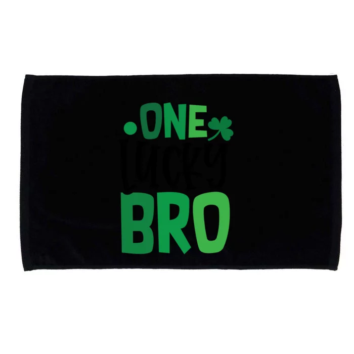 One Lucky Bro Clover Shamrock Irish Ireland Gift Microfiber Hand Towel