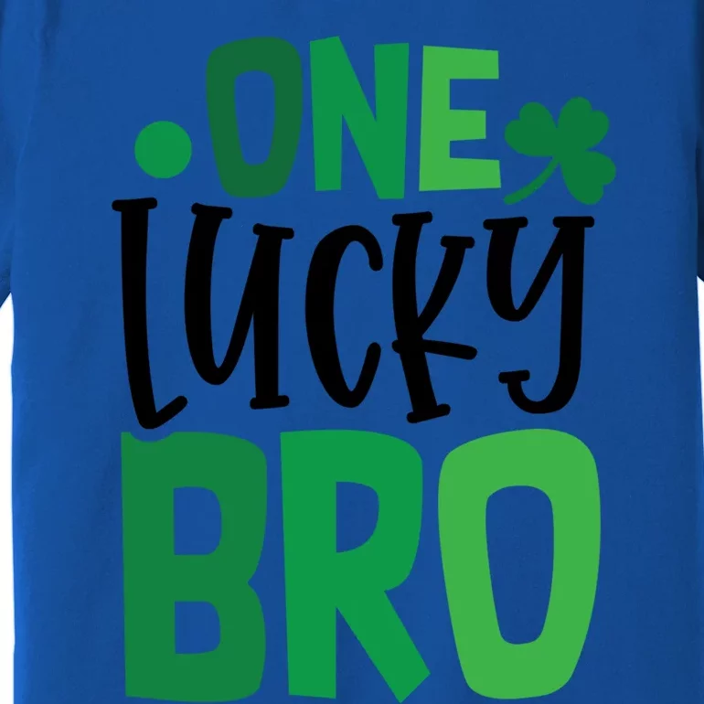 One Lucky Bro Clover Shamrock Irish Ireland Gift Premium T-Shirt