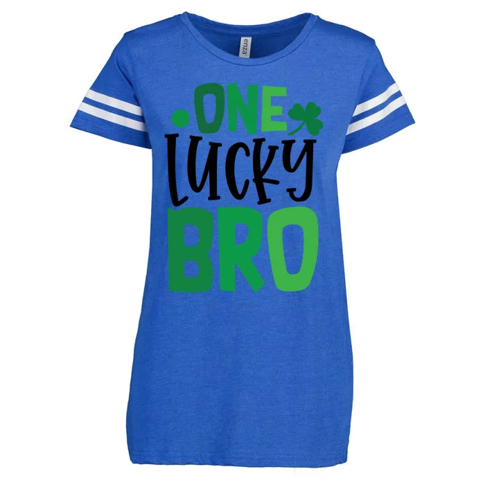 One Lucky Bro Clover Shamrock Irish Ireland Gift Enza Ladies Jersey Football T-Shirt