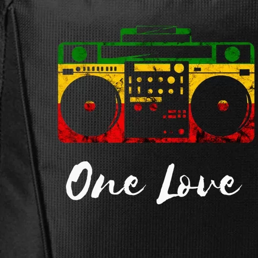 One Love Boombox Musicbox Rasta Reggae Music Rastafari Roots City Backpack