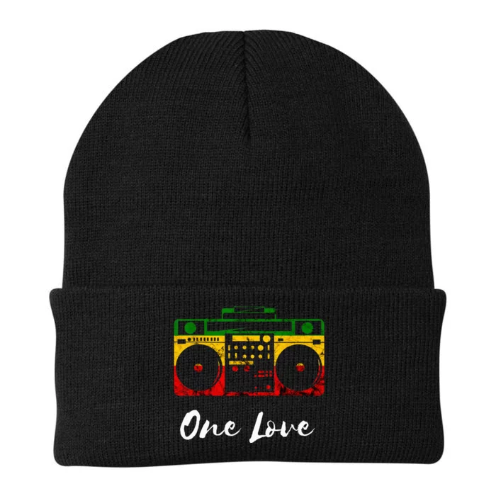 One Love Boombox Musicbox Rasta Reggae Music Rastafari Roots Knit Cap Winter Beanie