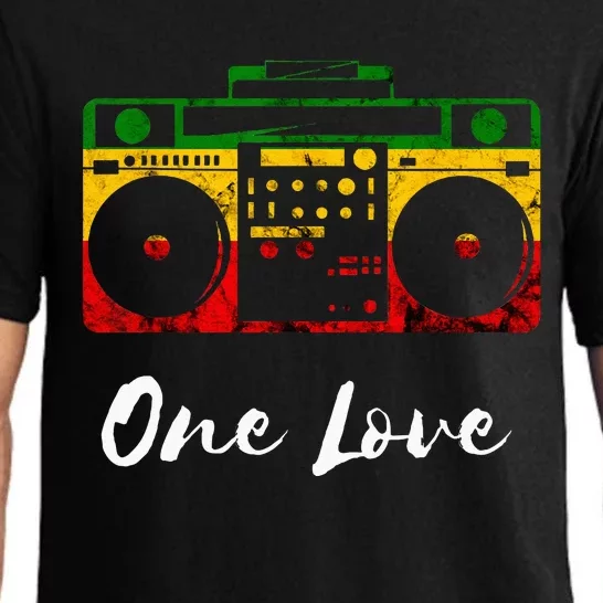 One Love Boombox Musicbox Rasta Reggae Music Rastafari Roots Pajama Set