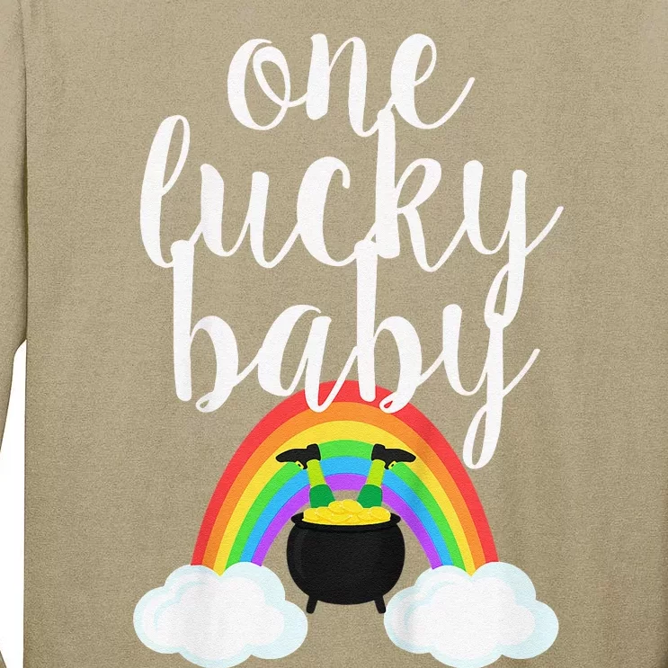 One Lucky Baby St Patricks Day Mommy And Me Tall Long Sleeve T-Shirt