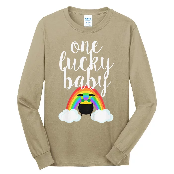 One Lucky Baby St Patricks Day Mommy And Me Tall Long Sleeve T-Shirt