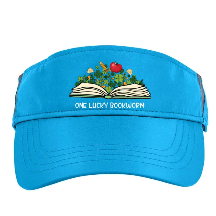 One Lucky Bookworm St Patricks Day Reader Bibliophile Irish Gift Adult Drive Performance Visor