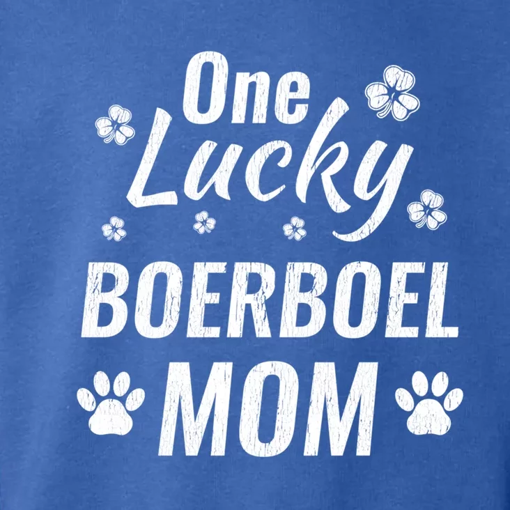 One Lucky Boerboel Mom Dog St Patricks Day Distressed Meaningful Gift Toddler Hoodie