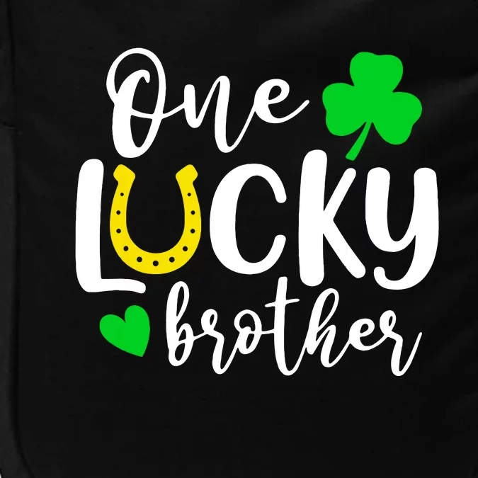 One Lucky Brother Shamrock Irish St Patricks Day Impact Tech Backpack