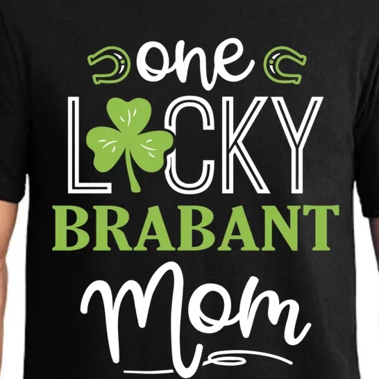 One Lucky Brabant Horse Mom Irish Horseback Riding Gift Pajama Set