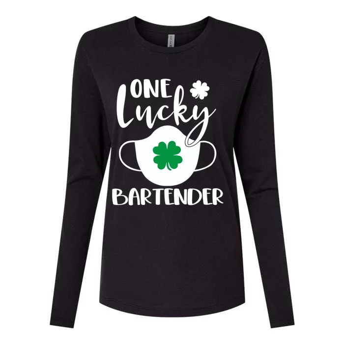 One Lucky Bartender St Patrick's Day Bartending Cool Gift Womens Cotton Relaxed Long Sleeve T-Shirt