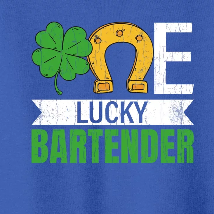 One Lucky Bartender Funny Saint Patricks Day Graphic Meaningful Gift Toddler T-Shirt