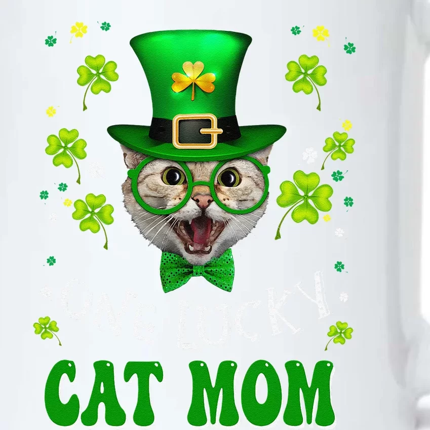 One Lucky Cat Mom Funny Kitten St Patricks Day Cats Lovers Black Color Changing Mug