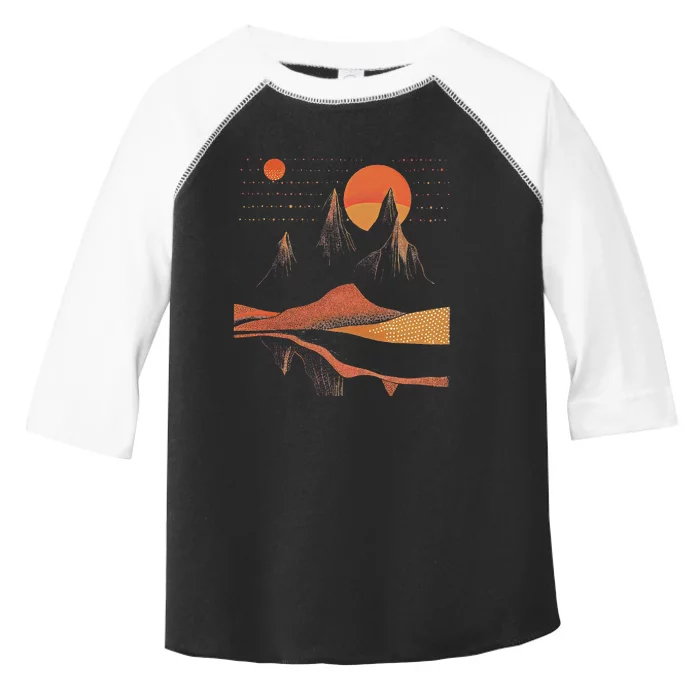 Orange Landscape Cool Toddler Fine Jersey T-Shirt