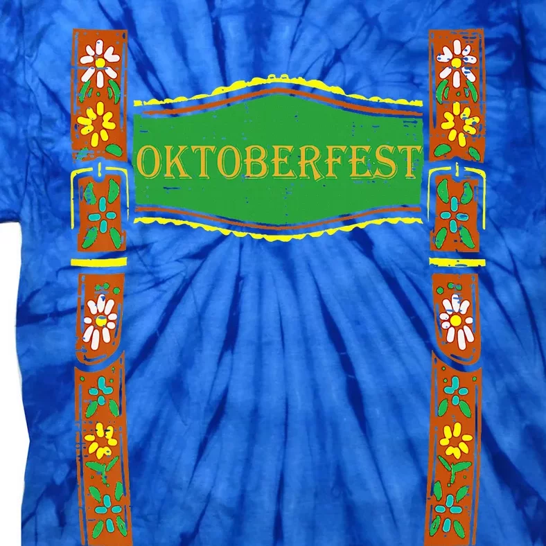 Oktoberfest Lederhosen Costume Cute German Bavarian Tie-Dye T-Shirt