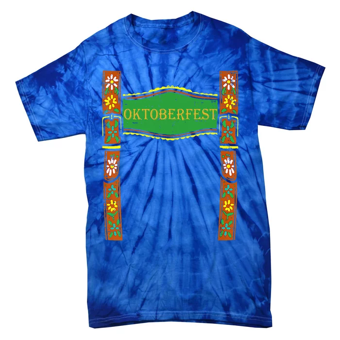 Oktoberfest Lederhosen Costume Cute German Bavarian Tie-Dye T-Shirt