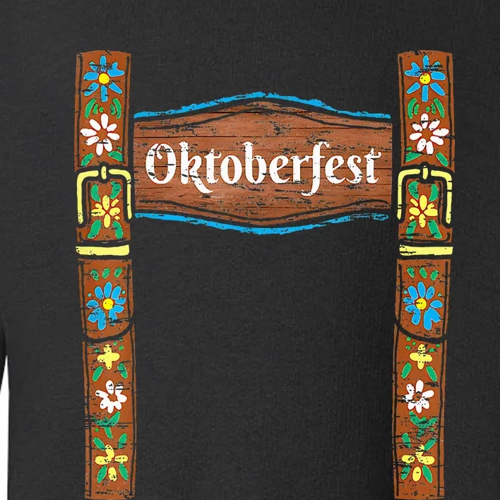 Oktoberfest Lederhosen Costume Cute German Bavarian Toddler Sweatshirt