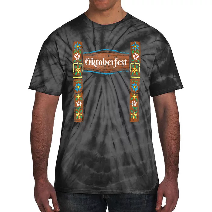 Oktoberfest Lederhosen Costume Cute German Bavarian Tie-Dye T-Shirt