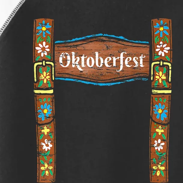 Oktoberfest Lederhosen Costume Cute German Bavarian Toddler Fine Jersey T-Shirt