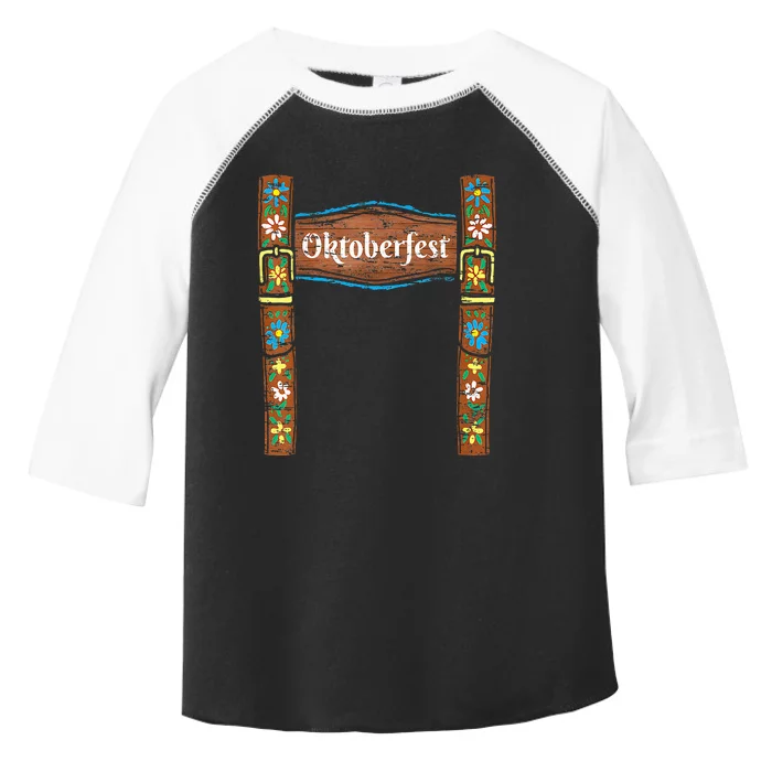 Oktoberfest Lederhosen Costume Cute German Bavarian Toddler Fine Jersey T-Shirt